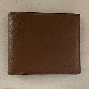 Coach Men's Tan Leather Card Holder